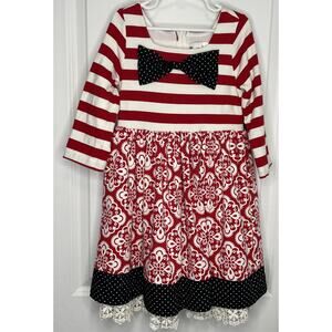 Counting Daisies Mixed Print Holiday Dress Size 6X